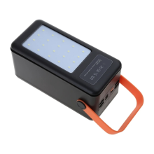 Capa para celular com USB duplo 28x18650, armazenamento rápido faça você mesmo (edição padrão preta)