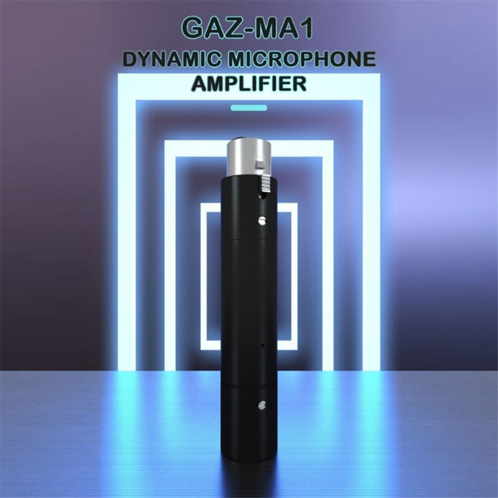Mini amplificateur de microphone dynamique préamplificateur 28 dB gain avec gain de prise de son multidirectionnel activateur monocanal noir