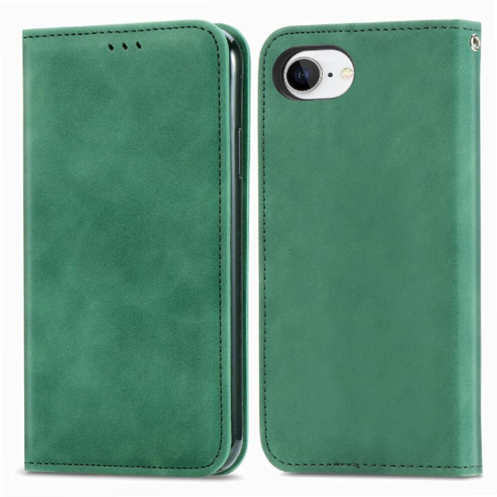 (Green) Flip Case For Iphone 16E Flip Cover Simple Business Shockproof Wallet Leather Case Green 764544147347