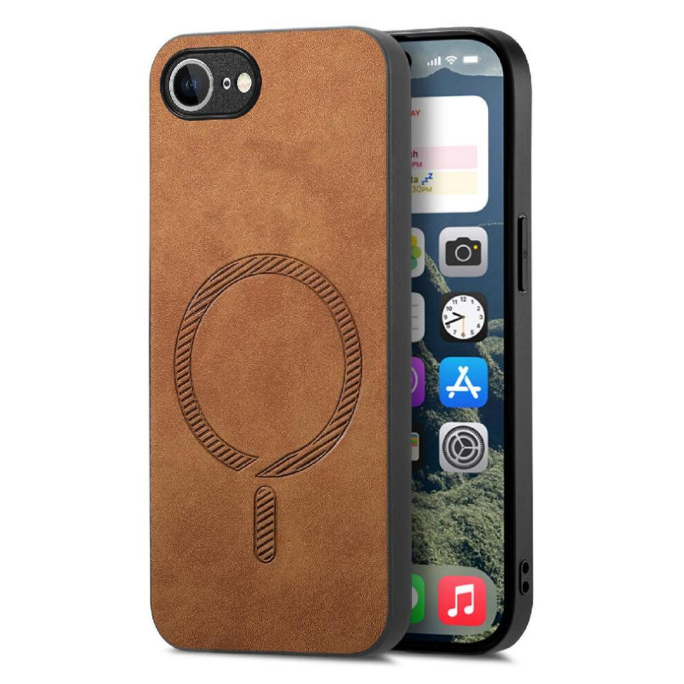 (Brown) Case For Iphone 16E Wireless Charging Magsafe Car Mounts Lightweight Slim Brown 764544147422