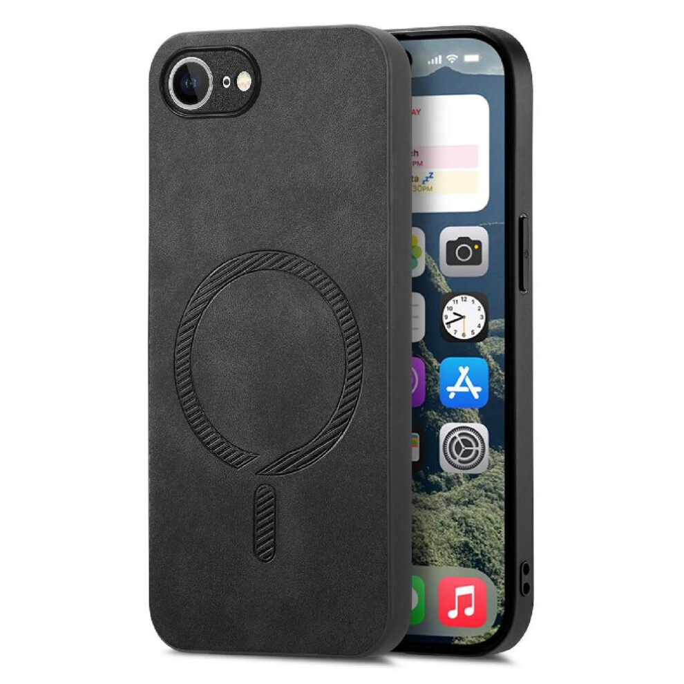 (Black) Case For Iphone 16E Wireless Charging Magsafe Car Mounts Lightweight Slim Black 764544147439