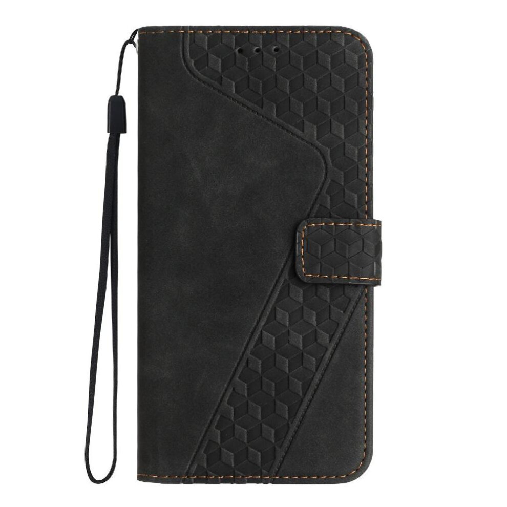 (Black) Phone Case For Iphone 16E Card Slots Cover Magnetic Flip Folio Kickstand Wallet Black 764544147651