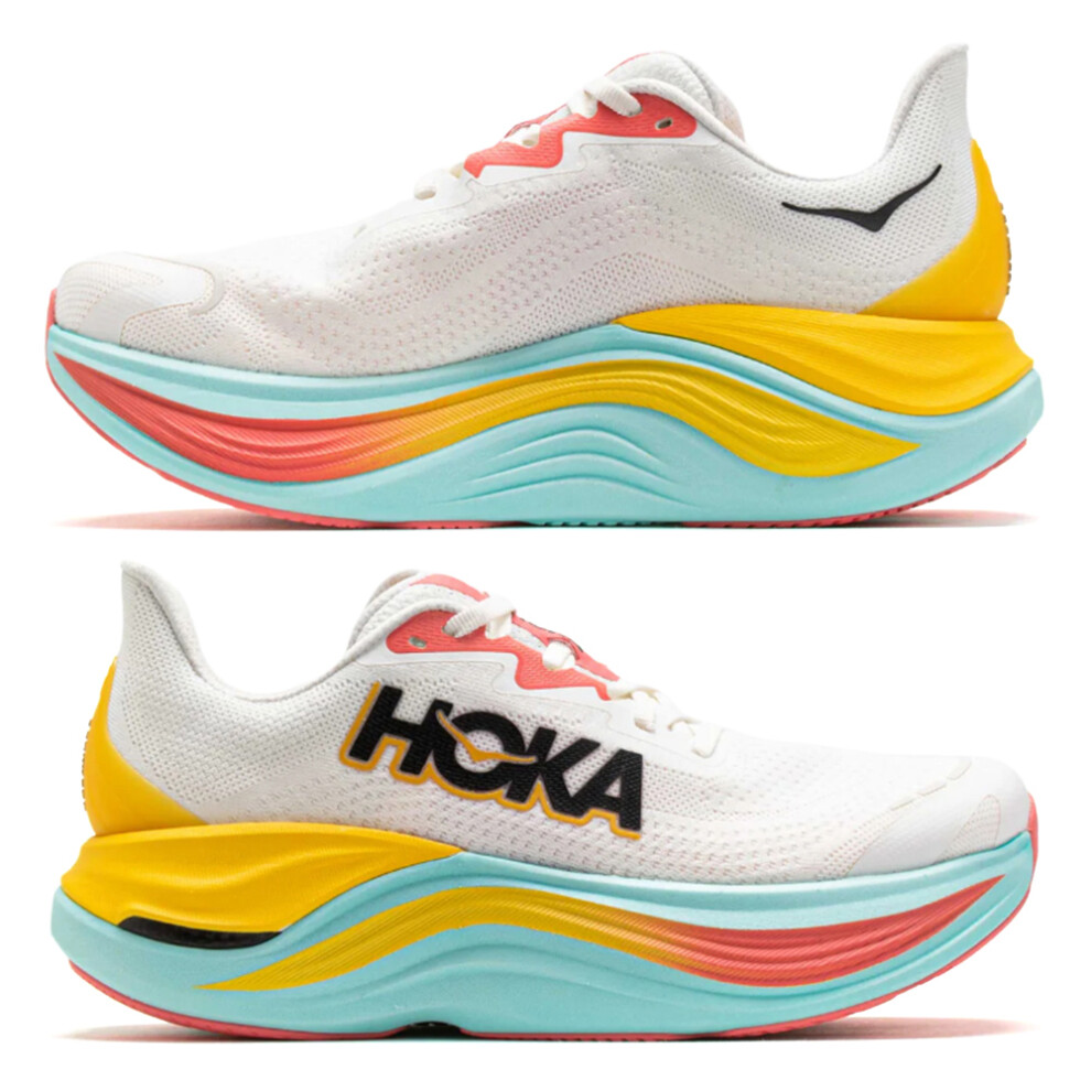(White & Yellow, UK3/EU36) HOKA ONE ONE SKYWARD X Women Non-slip Running Shoes Wear-resistant Jogger Sport Trainers Sneakers