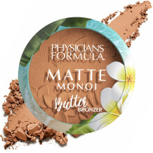 Von Ärzten Formel Matter Monoi-Butter-Bronzer, Matt-Bronzer-Puder, Gesichts-Make-up, Dermatologisch getesteter, veganer Tiefenbronzer