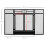 Homcom HOMCOM 3-Panel Folding Freestanding Fireplace Screen with Door Metal Mesh, Black 9