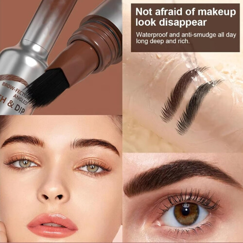 Waterproof Brow Fection Angled Brush & Dip,CHOCOLATE 1
