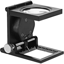 10X Three Folding Magnifier Desk Magnifier Magnifying Glass with Lights Foldable Portable Pocket