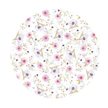 (E - 120cm (48 Inch))Waterproof Non-slip Round Elastic Table Cover Classic Pattern Table Cloth