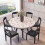 (E - 120cm (48 Inch))Waterproof Non-slip Round Elastic Table Cover Classic Pattern Table Cloth 4