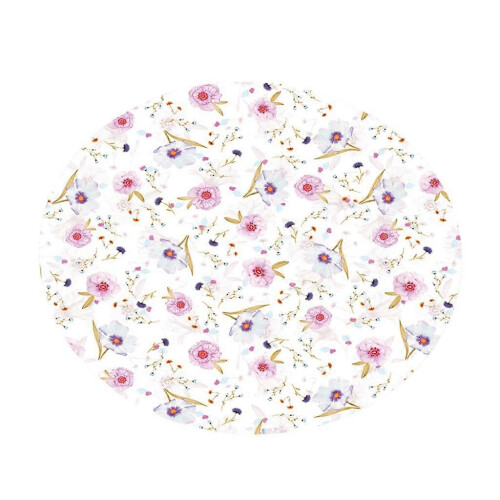 (E - 120cm (48 Inch))Waterproof Non-slip Round Elastic Table Cover Classic Pattern Table Cloth 1