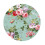 (F - 120cm (48 Inch))Waterproof Non-slip Round Elastic Table Cover Classic Pattern Table Cloth 5