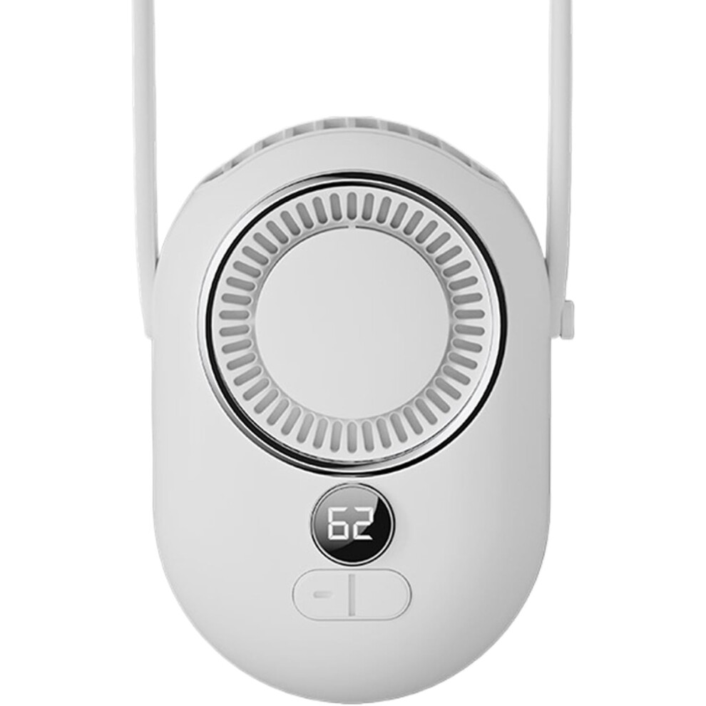 (White) Necklace Fan,Personal Handheld Fan with 3 Speed - Silent Ventilator for Outdoor Travel Home Camping Desk Sports