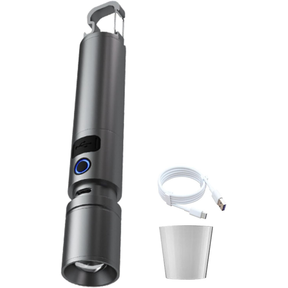 Brightest Flashlight | LED Portable Rechargeable Flashlights with Power Bank Design,Powerful High Lumen Flashlight for Outdoor Adventures, Emergencies