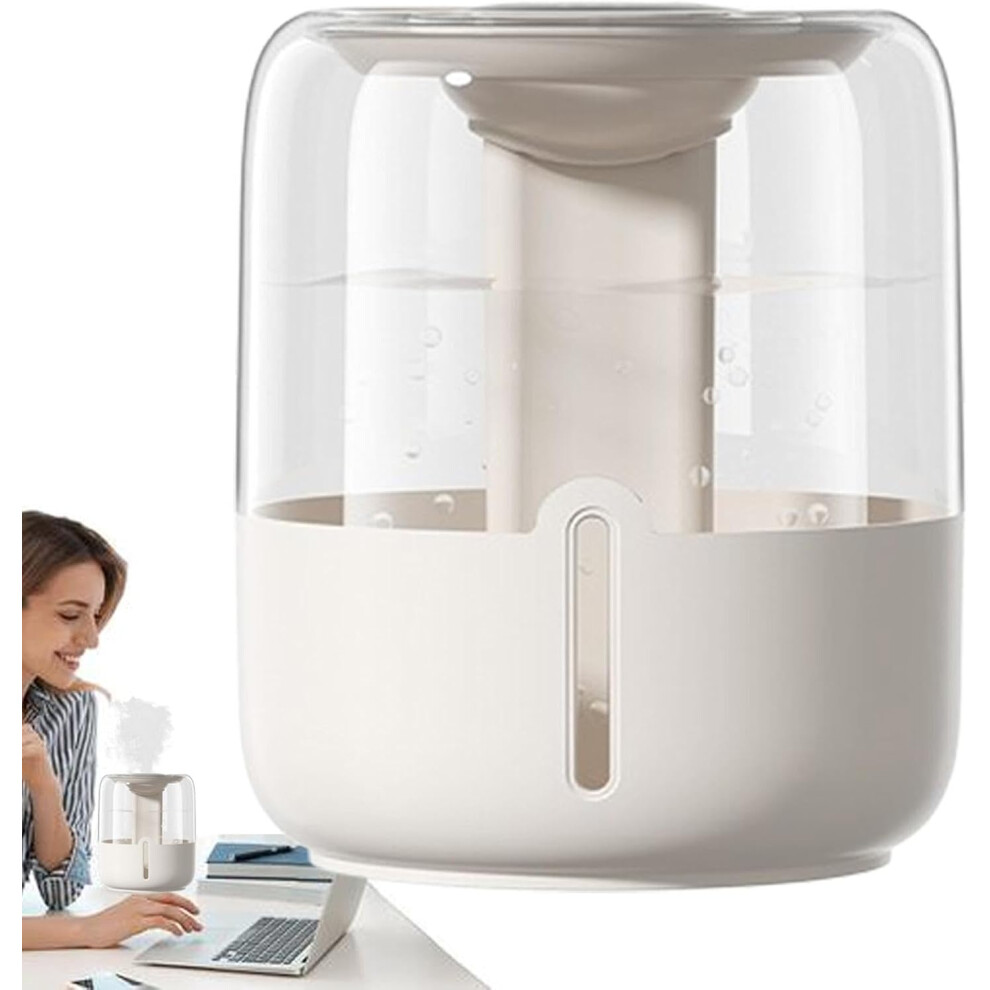 Bedroom Humidifier,6.8L Cool Mist Diffuser Top Fill Humidifier | USB Charging Bedroom Air Humidifier, Easy to Clean Humidifier, 2 Nozzles for Baby