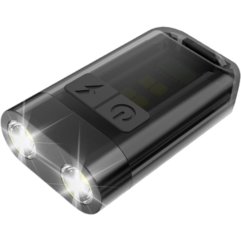 Keyring Flashlight | Compact Pocket Light - Compact Pocket Light, Magnet Rechargeable Keychain Light, Portable USB Rechargeable Pocket Lights for