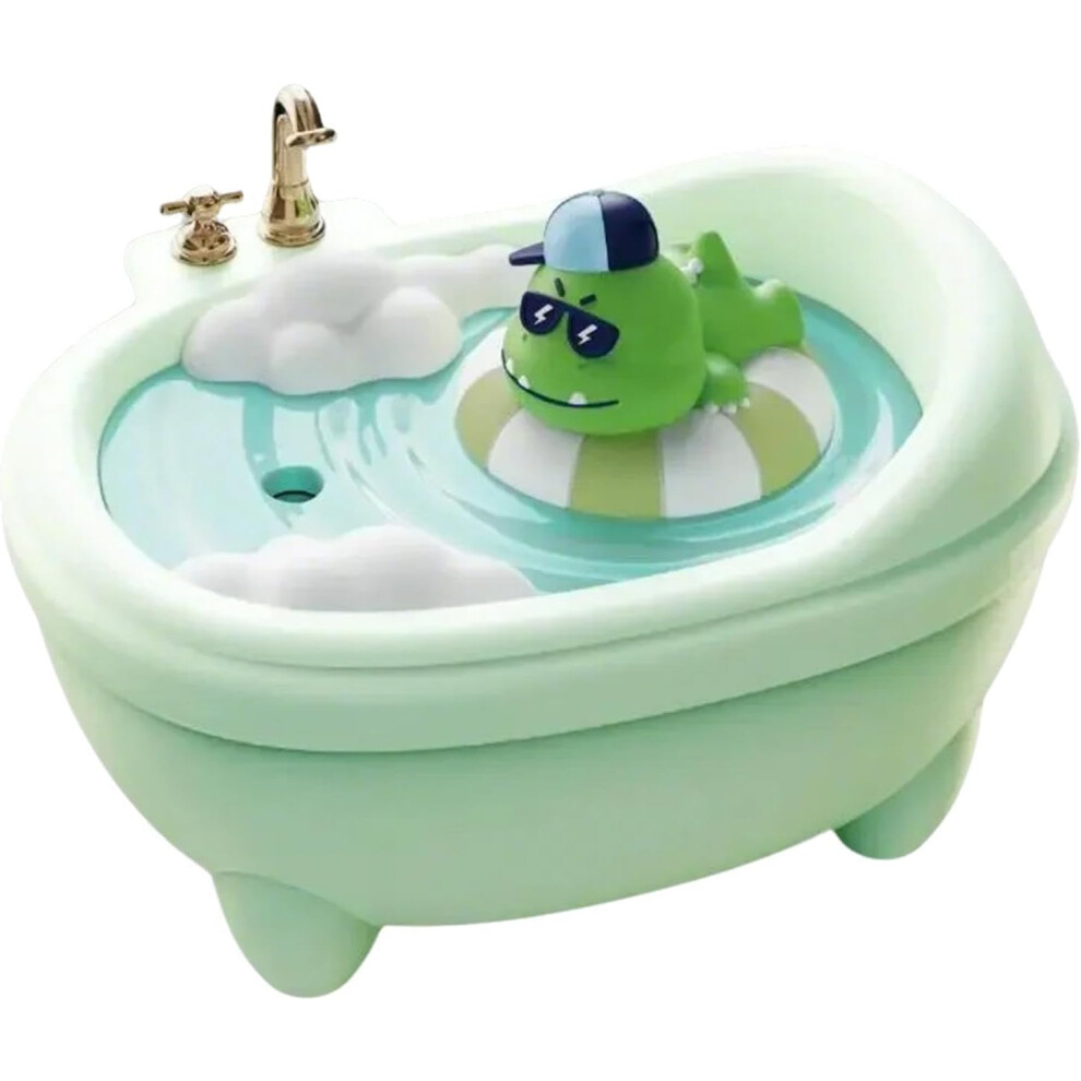 (Green) Quiet Cool Mist Air Humidifier - Bathtub Design Animal Humidifiers,Quiet Air Kids Humidifier for Nursery with Night Light for Kids, All Ages,