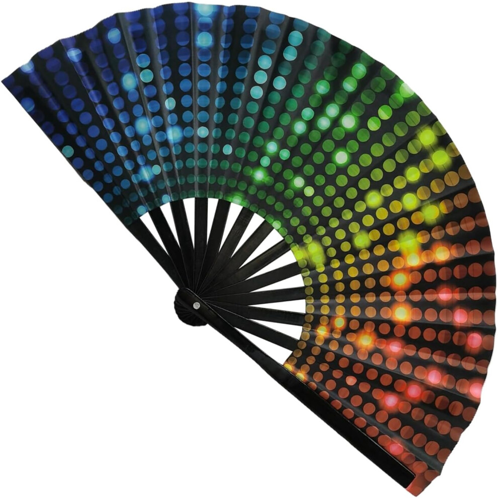 (A) Folding Fans For Women, 13 Inch Big Popping Folding Hand Fans, Decorative Foldable Craft, Dancing Supplies, Home Decoration For Party Favors