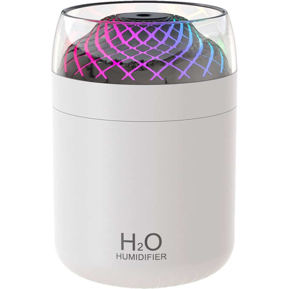 (White) Portable Small Humidifier - Portable Desk Humidifier With Led Lights - Quiet Aromatherapy Oil Diffuser, Usb Desk Small Humidifier For Travel, White