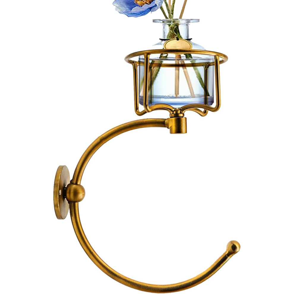 Bathroom Hand Towel Holder,Vintage Wall Towel Holder With Candle Stand | Rack Rustic Elegant Decorative Creative For Home Friends Hotel Bath Kitchen