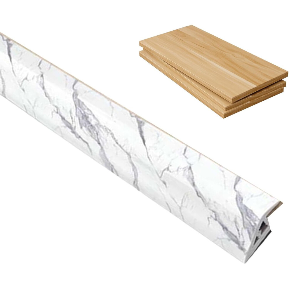 (L#q) Threshold Transition Strip - PVC Threshold Molding Trim | Adhesive Threshold Molding Trim, Floor Flat Divider Strip for Uneven Floors Heights