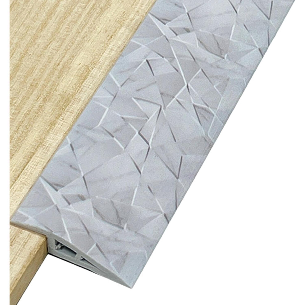 (M#k) Threshold Transition Strip - PVC Threshold Molding Trim | Adhesive Threshold Molding Trim, Floor Flat Divider Strip for Uneven Floors Heights