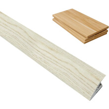 (S#b) Threshold Transition Strip - PVC Threshold Molding Trim | Adhesive Threshold Molding Trim, Floor Flat Divider Strip for Uneven Floors Heights