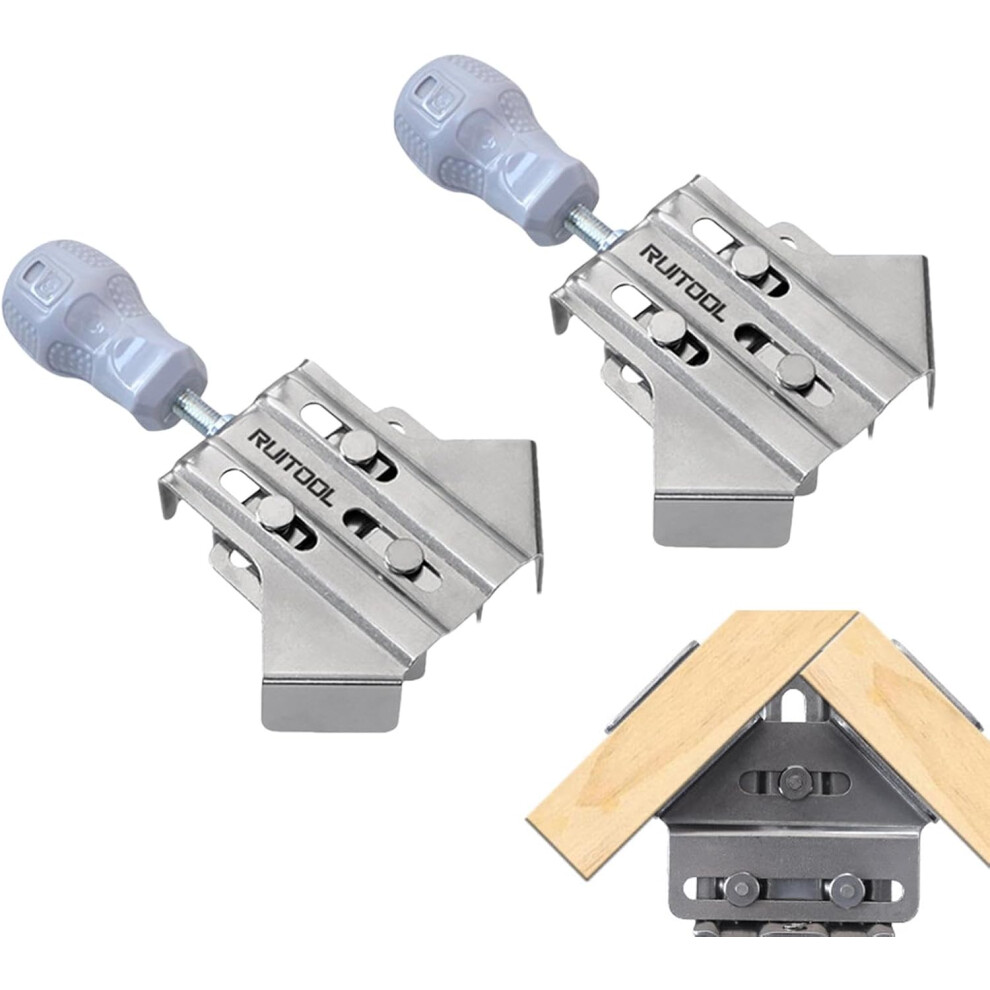 (Open Type) Stainless Steel Corner Clamps,90-Degree Corner Clamp - Cabinet Crafting Corner Clamp for Ensuring Corner Alignment