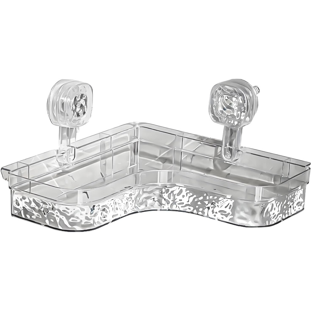 Bathroom Shower Organizer Corner, Suction Cup Corner Shower Storage, Rustproof Heavy Duty Wall-Mounted Rack Space-Saving for Kitchen Living Room-image-OPC-PGNGBSD-NEW
