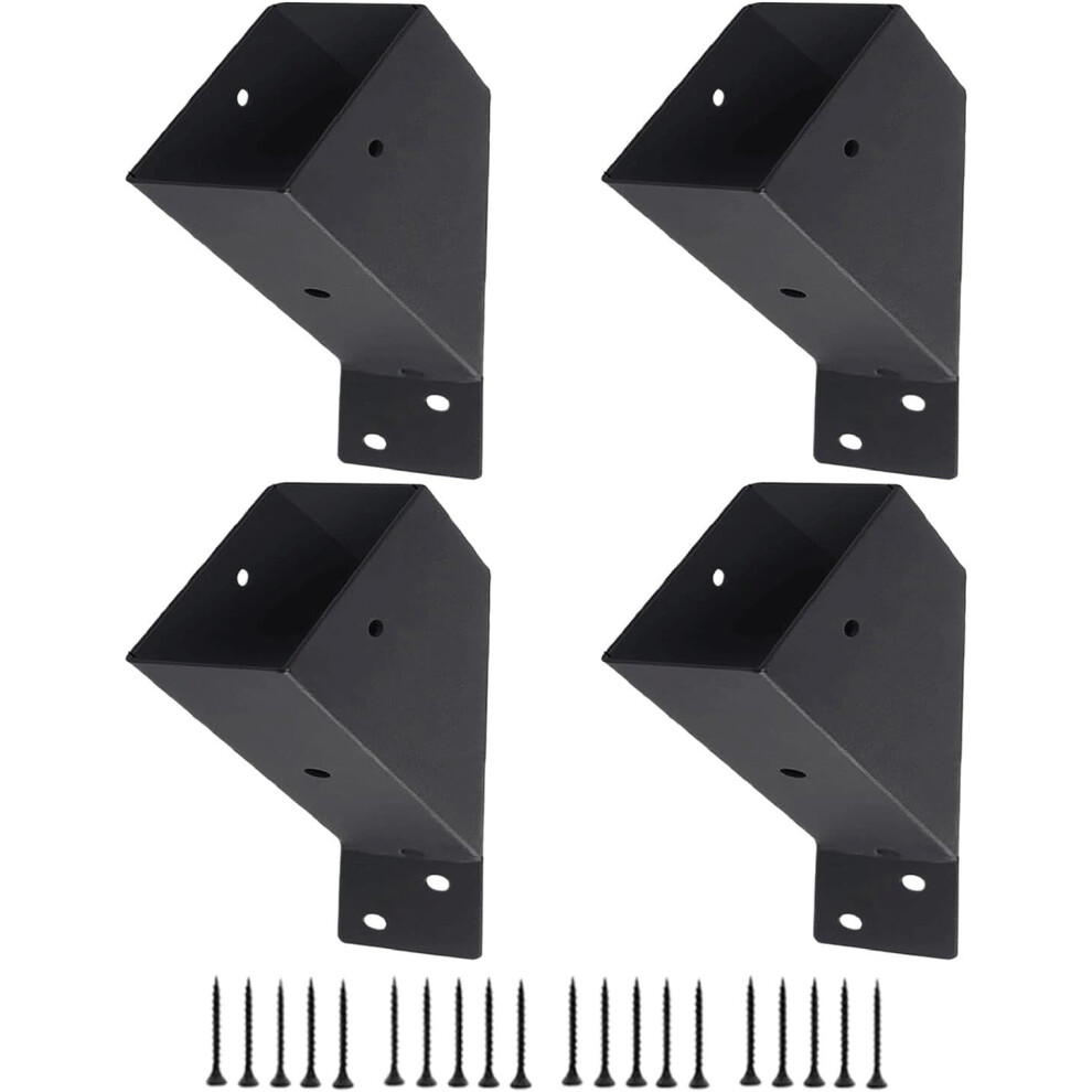 Pergola Bracket and Screws - Pergola Brackets 45 Degree Support Bracket,Connector Brace 2x4 inches Shelf Bracket with Screws for Gazebo