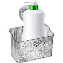 (Transparent Silver) Bathroom Suction Shelves,Suction Cup Storage Rack - Wall-Mounted Basket With Water Filter Holes Corner Shower Rack Space-Saving No-Drill For Sink