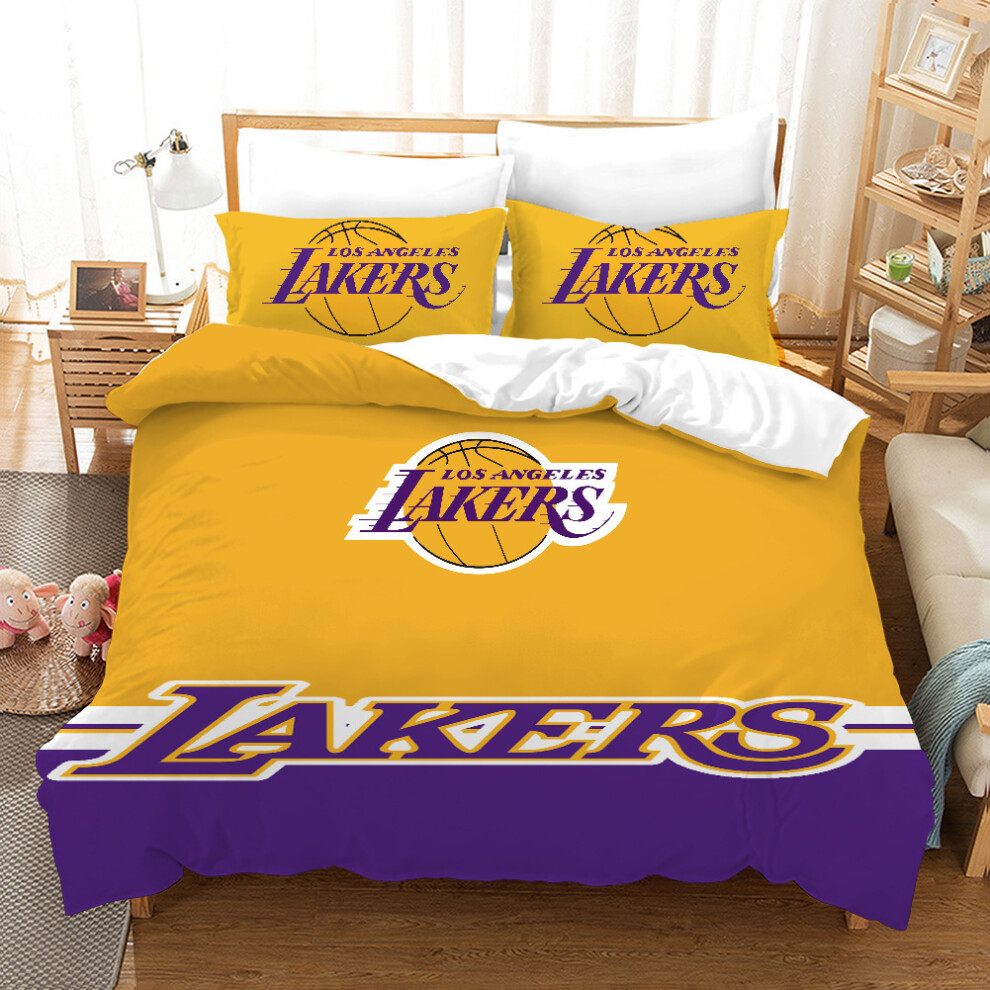(9, 140*210 three-piece set) New sports style basketball Lakers digital printing kit AliExpress picture plus print three-piece duvet cover-image-OPC-PGNGFWJ-NEW
