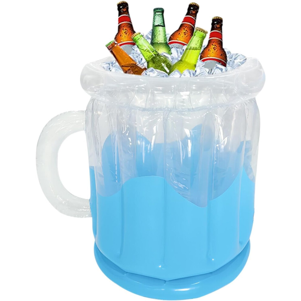 Ice Buckets for Drinks,Portable Inflatable Drinks Containers - Lightweight Inflatable Cooler Bar Ice Barrel for Beach, Camping, Pool Parties,