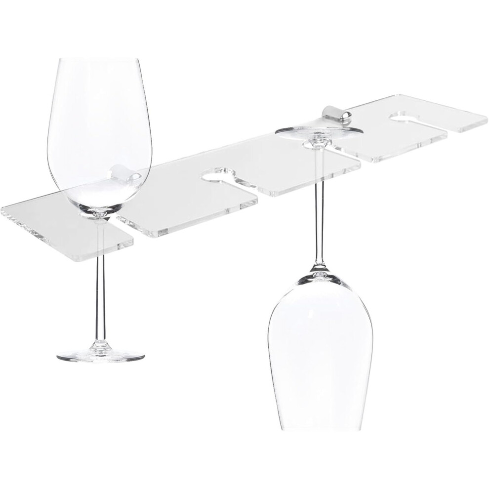 (Transparent) Wine Glass Wall Rack - Wall Mounted Wine Glass Storage Holder,Simple and Modern Wine Glass Hangers Rack for Kitchen Wall, Home Bar Cabinet, Wine