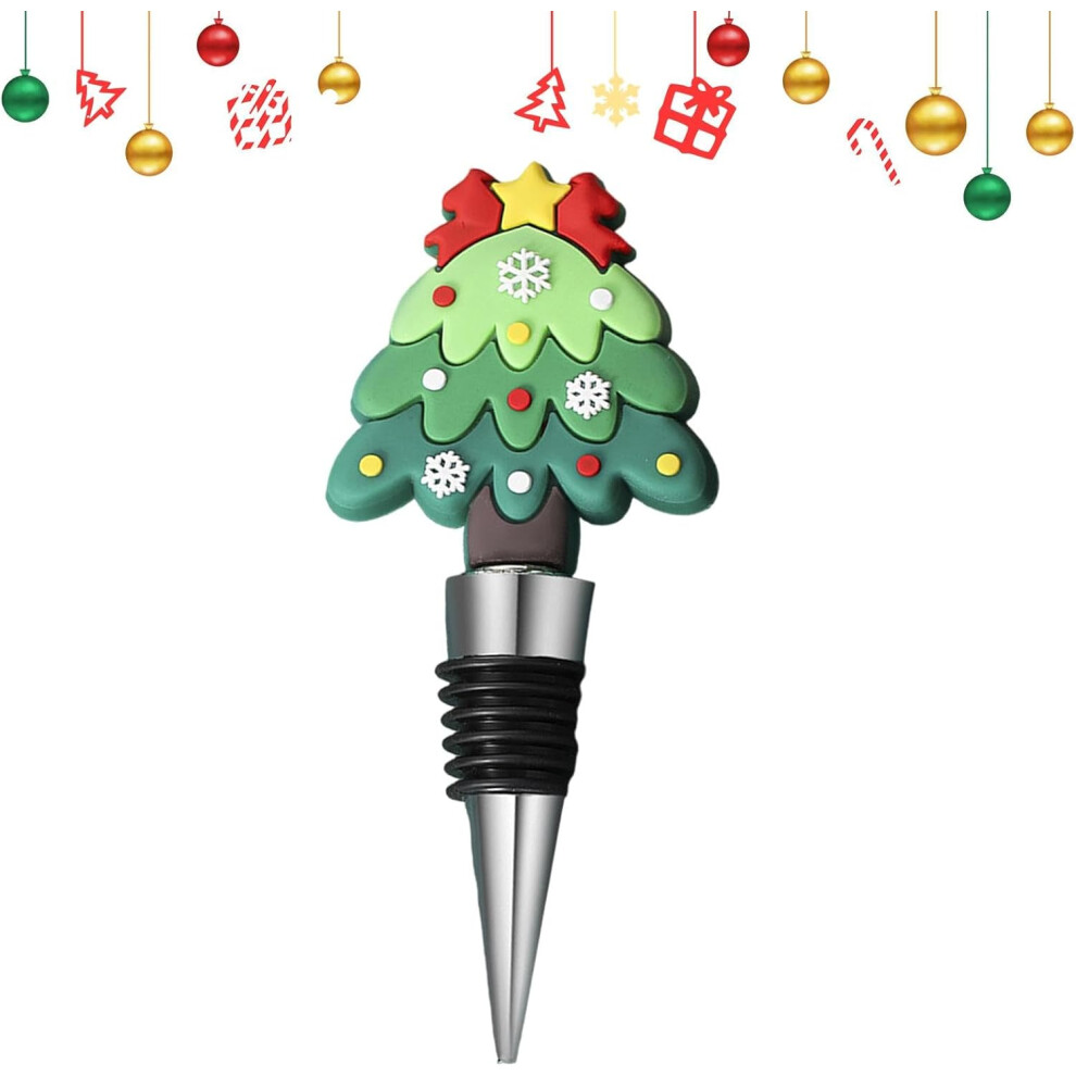 (Christmas Tree) Wine Bottle Corker - Reusable Beer Bottle Cover - Sealing Wine Covers Beer Bottle Stopper, Wine Bottle Corks, for All Bottle Types