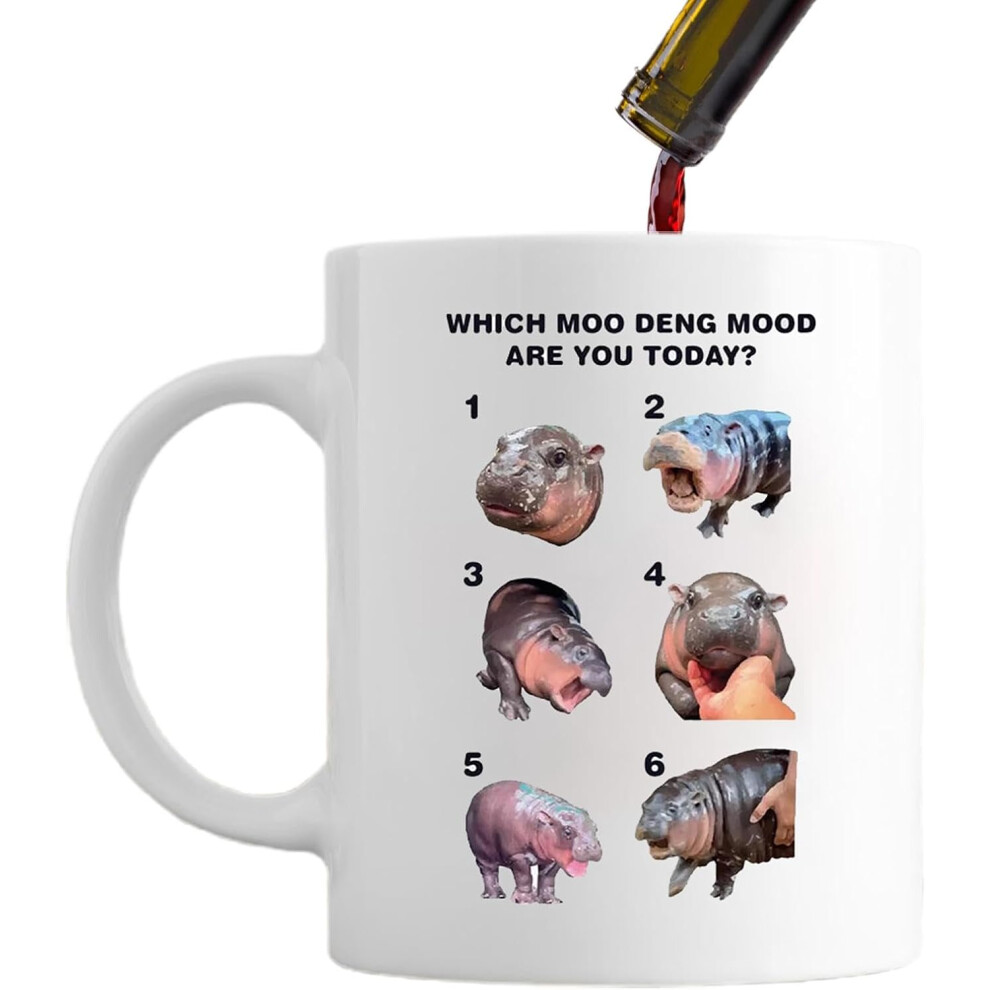 (Md-52) Ceramic Coffee Mug - 350ml Cute Hippo Tea Mug - Home Decor, Unique Drinking Mugs, Drinkware Collection, Funny Table Centerpiece for Men Women