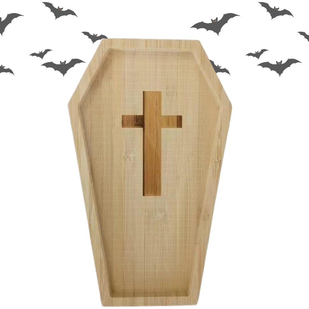 (Tombstone) Serving Platters and Trays,Halloween Ghost Snack Platters Wooden Tombstone Food Tray | Cute Serving Platters Holiday Tray Ornaments for Halloween &