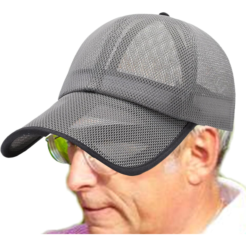 Trucker Mesh Hat - Adjustable Sun Protection Mesh Baseball Hat,Sports & Outdoors Clothing, Fishing Accessories for Rock Climbing, Mountaineering,