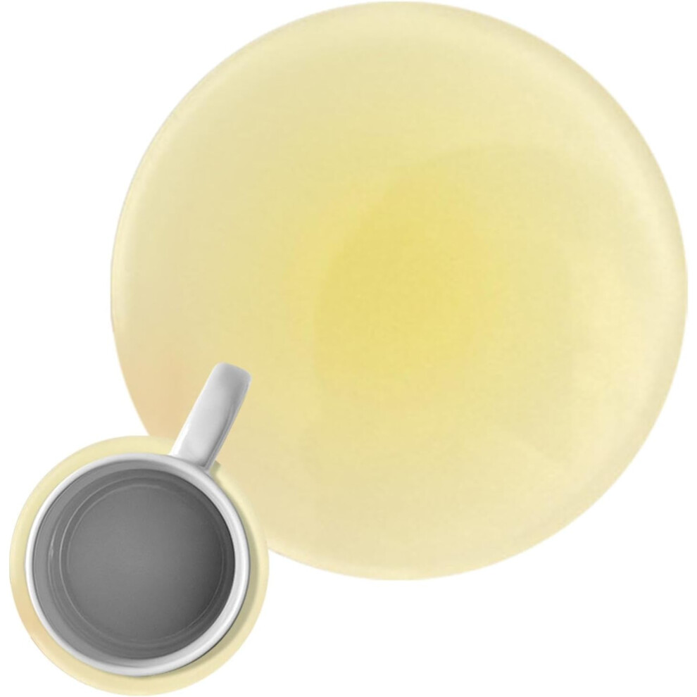 (Yellow) Gradient Coasters | Acrylic Round Heat-Resistant Placemats - Round Heat-resistant Hot Cup Mats Non-slip Table Coaster