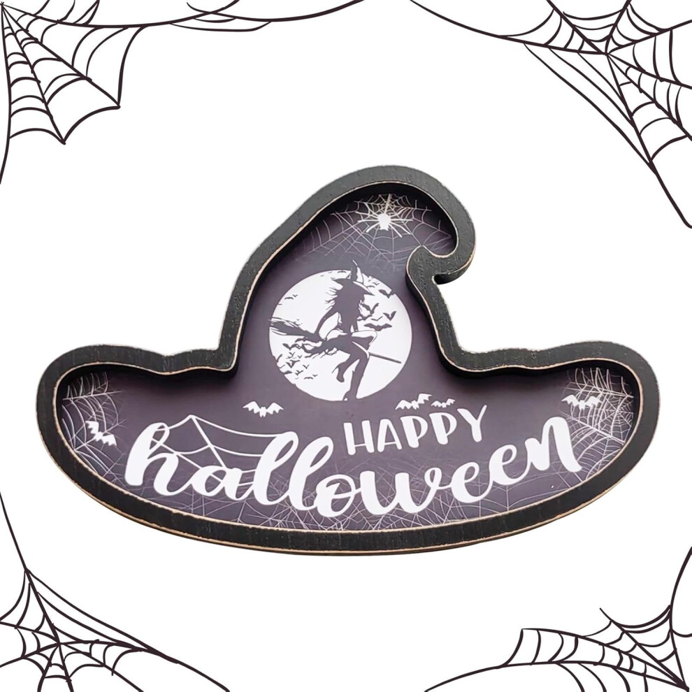 (2) Halloween Charcuterie Board | Hat Shaped Dessert Tray | Cheese Platter, Halloween Decoration, Cake Tray for Snacks Cookies Fruits Candy