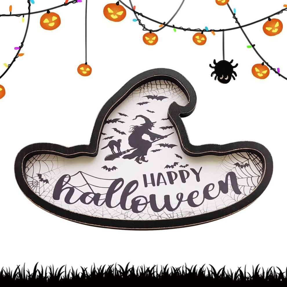 (3) Halloween Charcuterie Board | Hat Shaped Dessert Tray | Cheese Platter, Halloween Decoration, Cake Tray for Snacks Cookies Fruits Candy