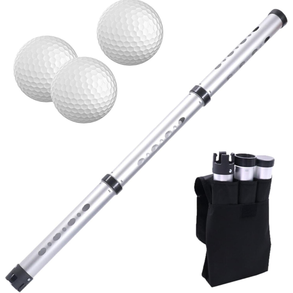 (Aluminum Tube Fitting) Golf Ball Picker - Aluminum Alloy Pickup Tool Device Golf Ball Collector - Lightweight Compact Golf Tools Accessories Golf Bal