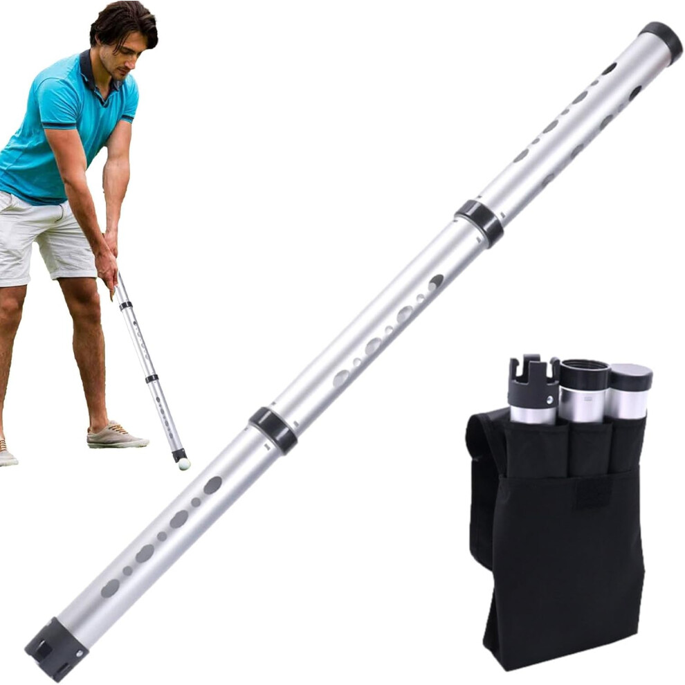 (Four claw connector) Golf Ball Picker - Aluminum Alloy Pickup Tool Device Golf Ball Collector - Lightweight Compact Golf Tools Accessories Golf Balls Shagger Grabber
