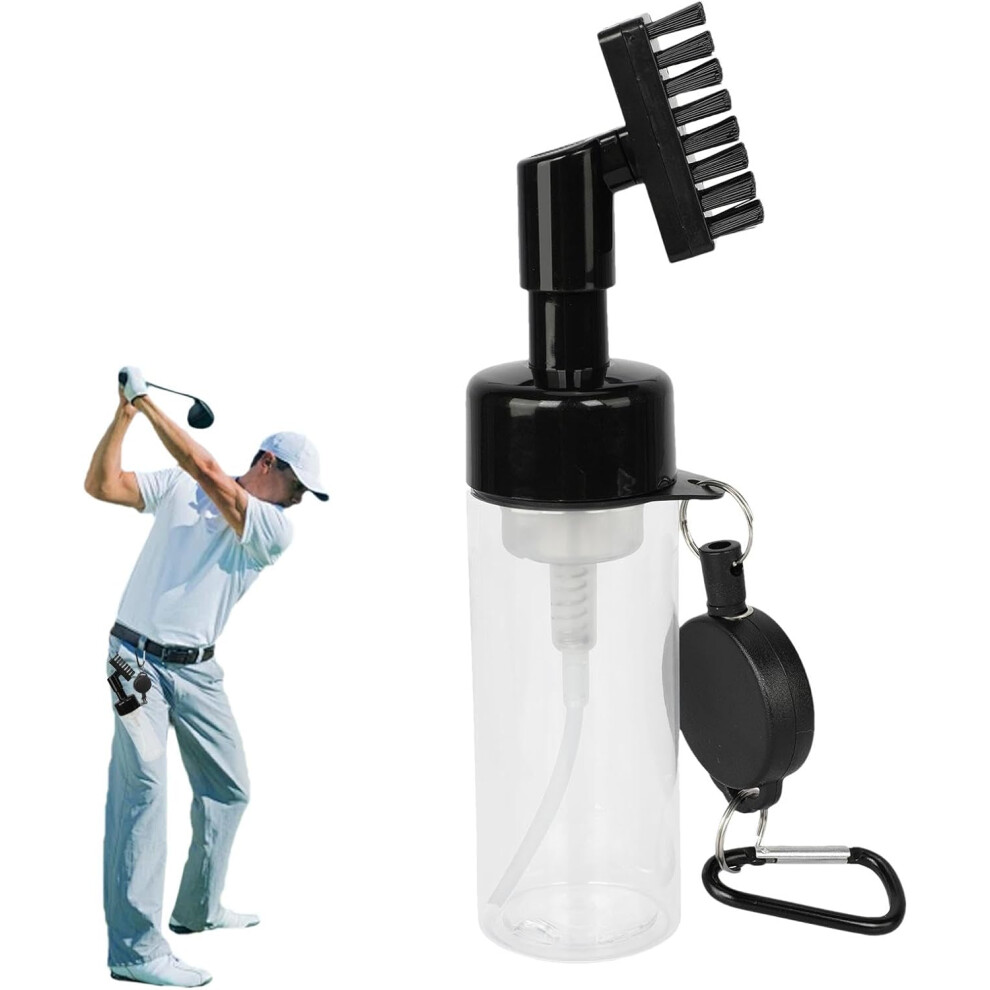 (Black) Golf Groove Cleaner - Golf Club Brush Groove Cleaner | Lightweight Golf Club Cleaner Brush, Professional Golf Water Brush With Spray Bottle Black
