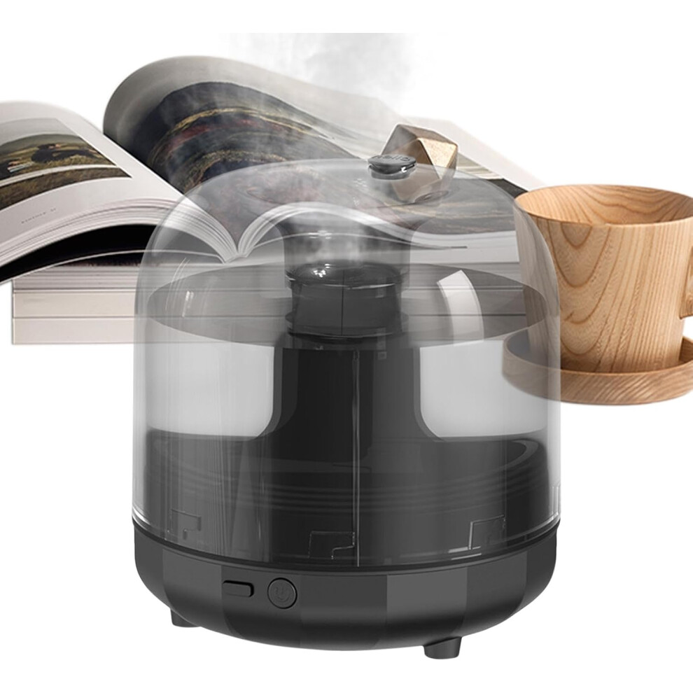 (Black) Humidifiers For Bedroom - Top Fill Small Ultrasonic Air Humidifiers,500ml Auto Shut-Off Air Humidifiers With Colorful Lights For Car Outdoor