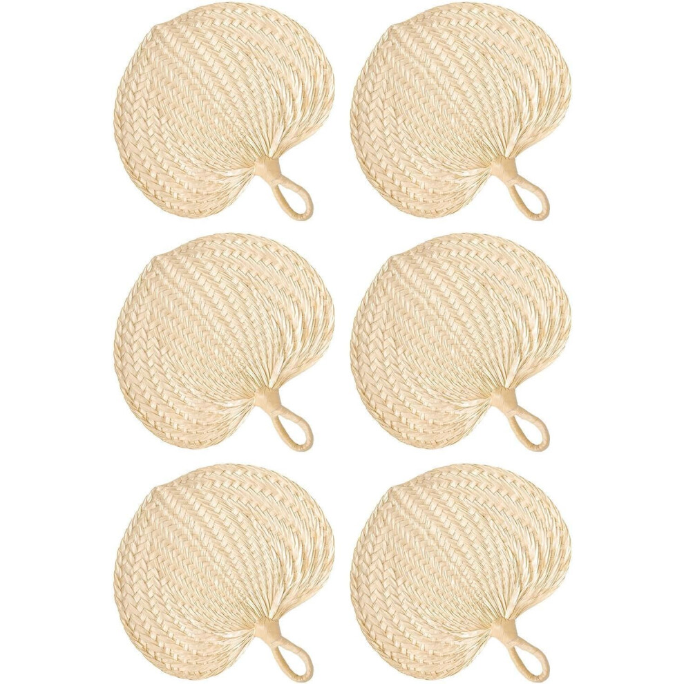 Wedding Raffia Fans,Natural Palm Leaves Manual Handheld Fan | Weaving Cooling Supplies for Wedding Party Summertime Home Wall Table Decoration