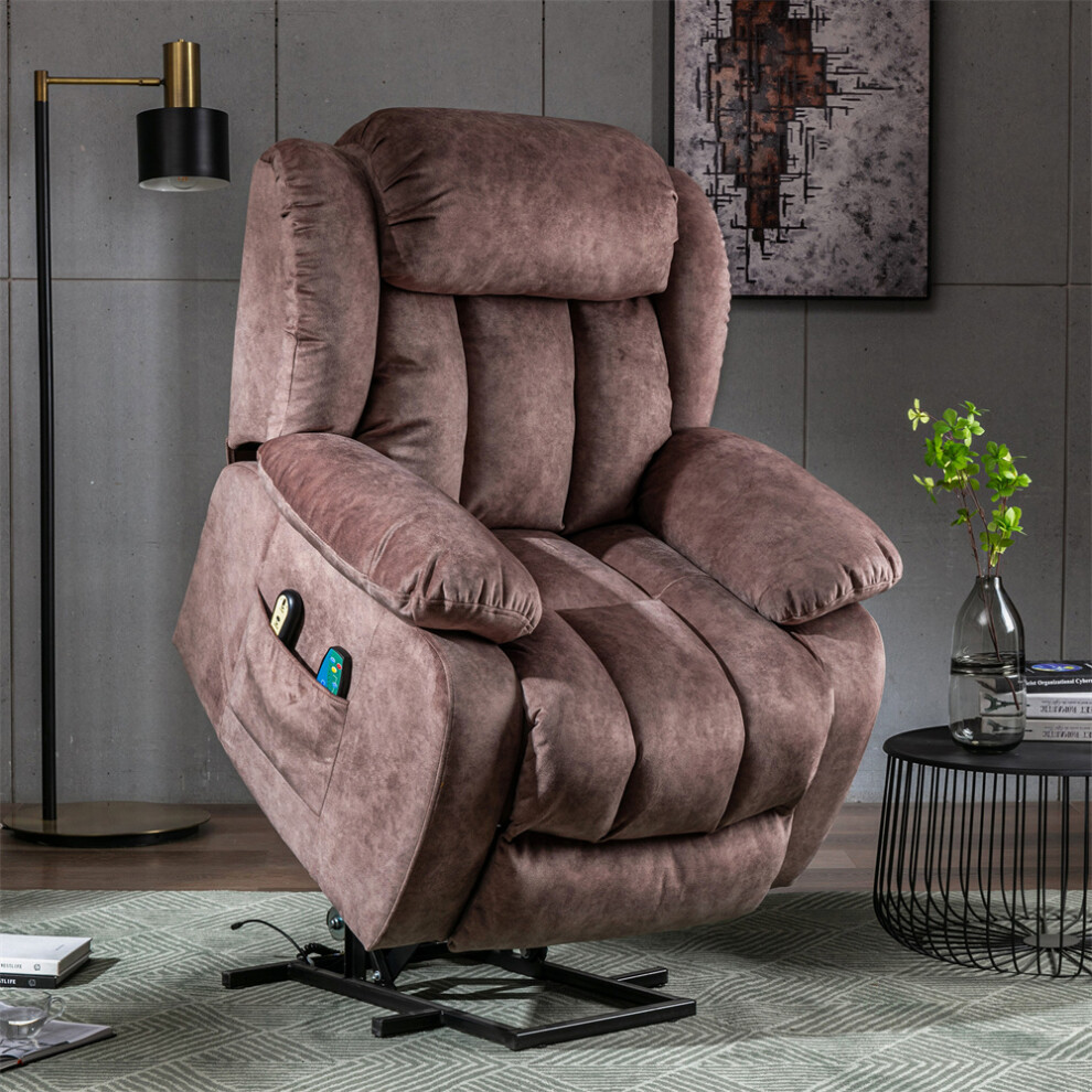 Abrihome Power Massage Lift Recliner Chair With Heat & Vibration For Elderly