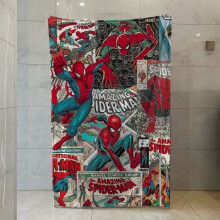 (10, 150*200cm (single side)) New Spiderman Peripheral Marvel Single-Side Flannel Dormitory Blanket Nap Warm Sofa Blanket Soft