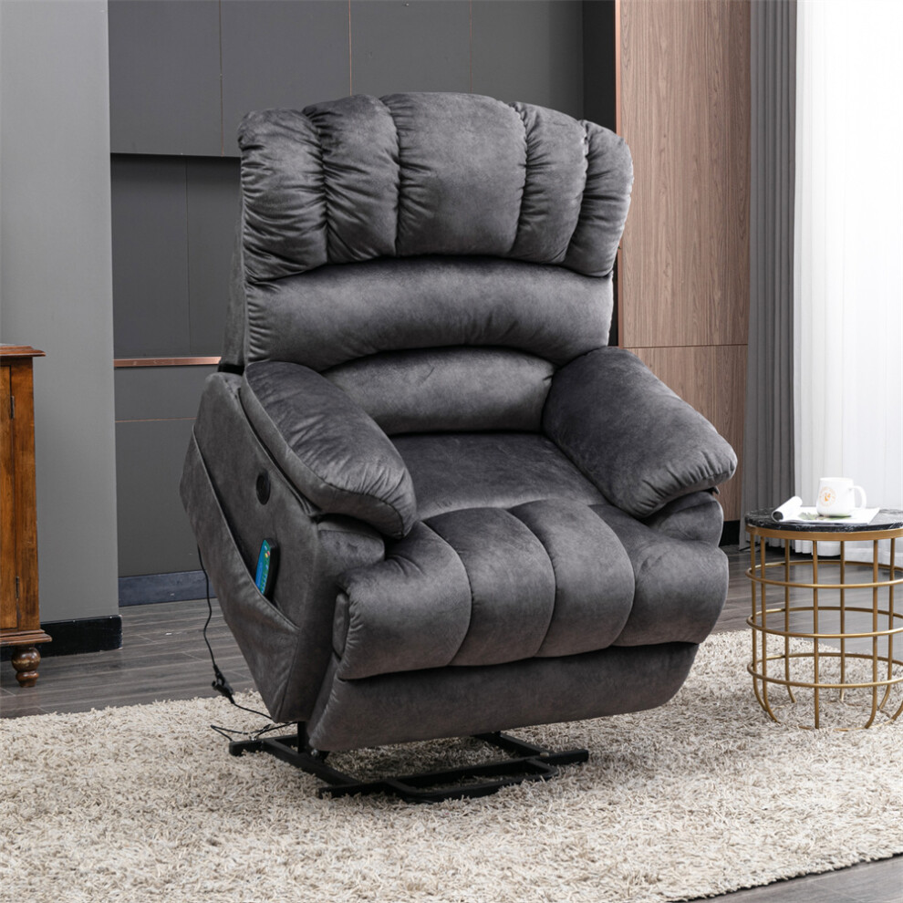 Abrihome Grey (Grey) Power Lift Recliner Chair Sofa For Elderly