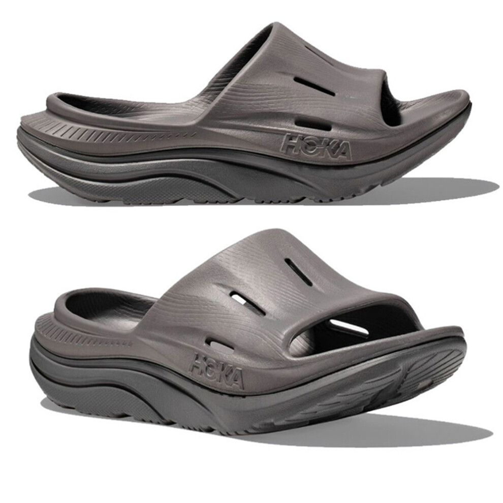 (Coffee, UK7.5/EU41) HOKA ONE ONE Slide 3 Mens Womens Summer Slides Soft Shoes Beach Sandals Platform Slippers