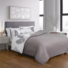 (Leaf, Super King) Reversible Duvet Quilt Cover Bedding Set With Pillow Cases Single Double King